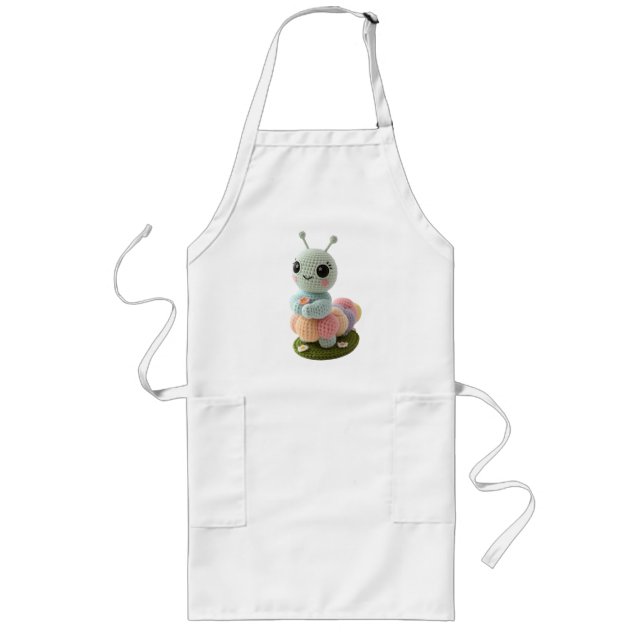 Cuddly Caterpillar A Whimsical Crochet Friend T-Sh Långt Förkläde (Framsidan)