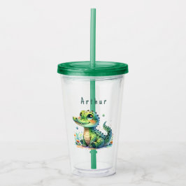 Cuddly Croc Time - Personalized Kids' Tumbler Take Away Mugg