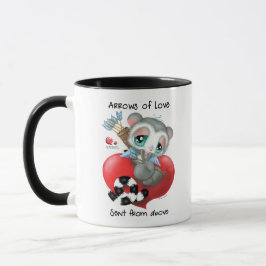 Cuddly lemur holding love arrows - sip of love mugg