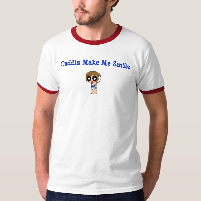 Cuddlz gör mig att le t-shirt (Framsida)