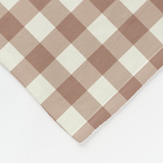 Cudely Bunny Rabbits Gingham - neutralt mönster. Fleecefilt (Hörn)