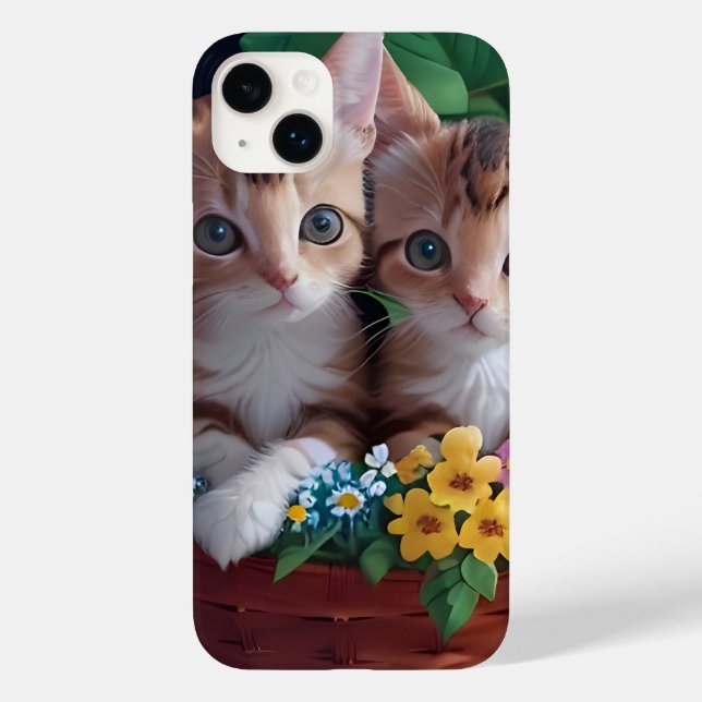 Cudely Cute Kittens i Flower Basket (Baksida)