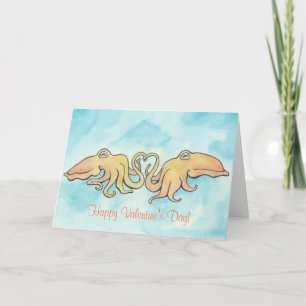 Cudely Cuttlefish Valentine Helgkort