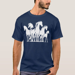 Cudely Gang of Horses Inhe Riding Arena gir T Shirt
