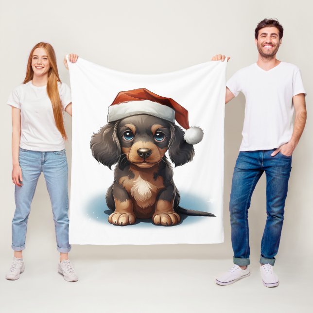 🐾 Cudely Hund jul Fleece Blanket 🎅 (På plats)