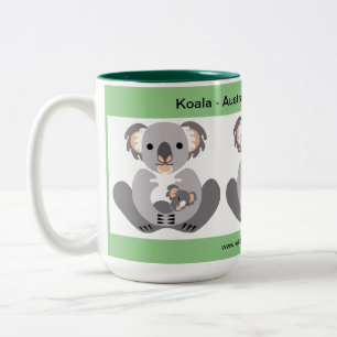 Cudely KOALA - Australian Wildlife- Nature Två-Tonad Mugg