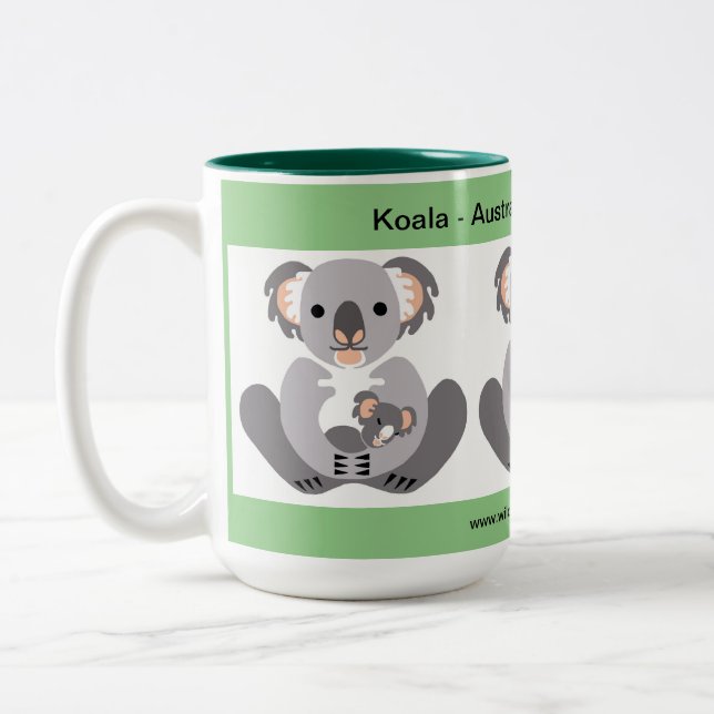 Cudely KOALA - Australian Wildlife- Nature Två-Tonad Mugg (Vänster)