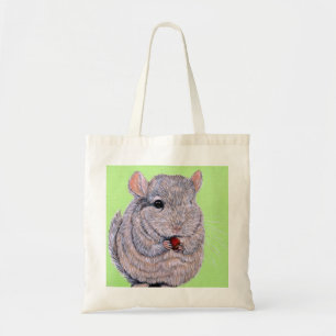 Cudely Nibbling Chinchilla Painting Tygkasse