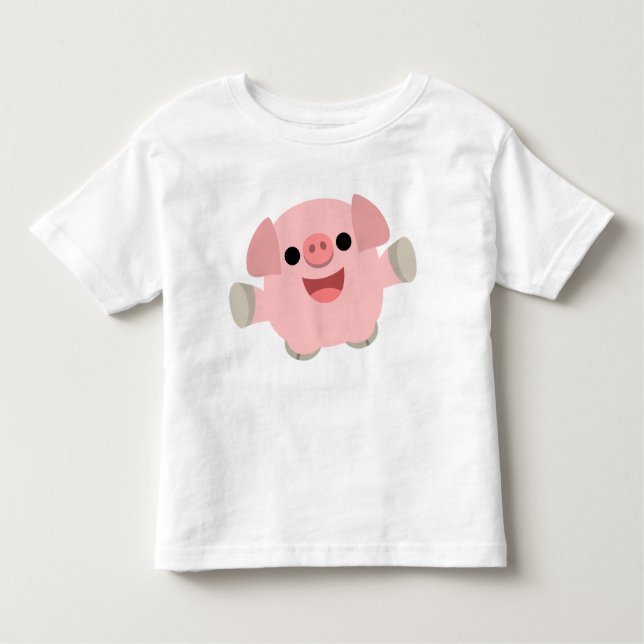 Cudely Tecknad Gris Children T-shirt (Framsida)
