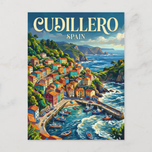 Cudillero Spanien Vykort