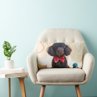 Cudly Black Pudel Plush Dekorativ kudde Cover