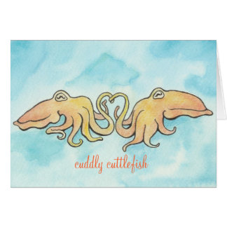 Cudly Cuttlefish Kärlek Hälsningskort