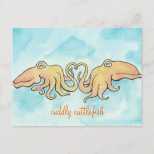 Cudly Cuttlefish Kärlek Vykort