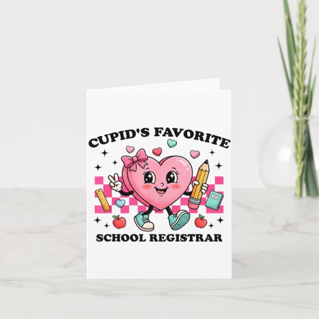 Cuds favorit skolregistrator Valentines roliga C Kort (Framsida)