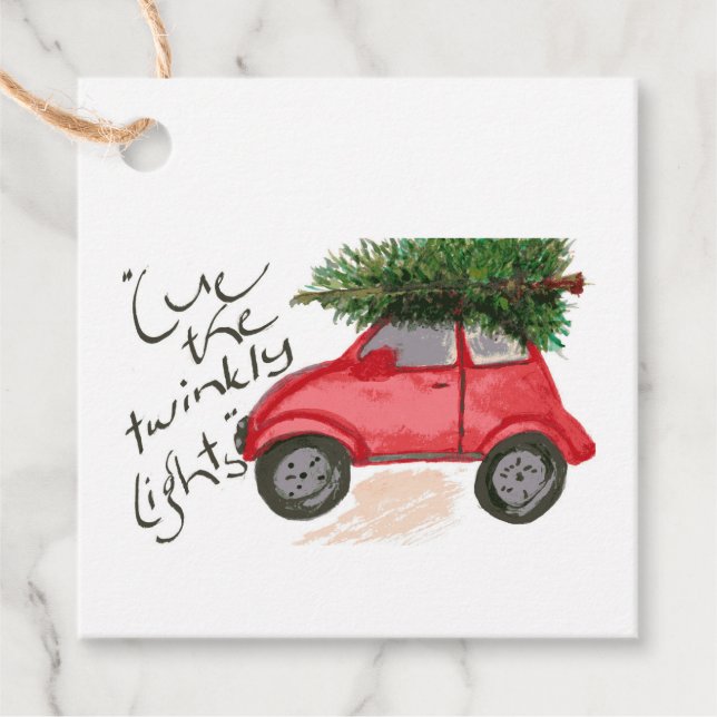 Cue de Ljus Gift-Märkrna Gåvor Etiketter (Framsida)