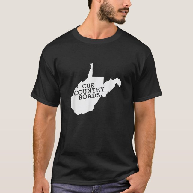 Cue Land Roads Väster Virginia T shirt (Framsida)