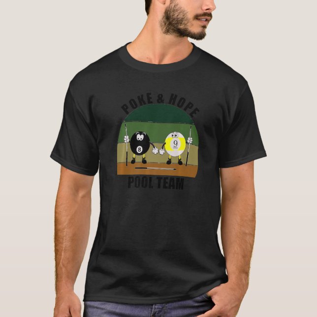 Cue Sports Bassäng Billiards Team Poke & Hope Bass T Shirt (Framsida)