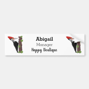Cue-tecknad med lustig pileated woodpecker bildekal