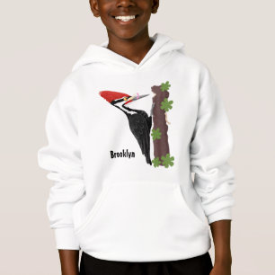 Cue-tecknad med lustig pileated woodpecker t shirt