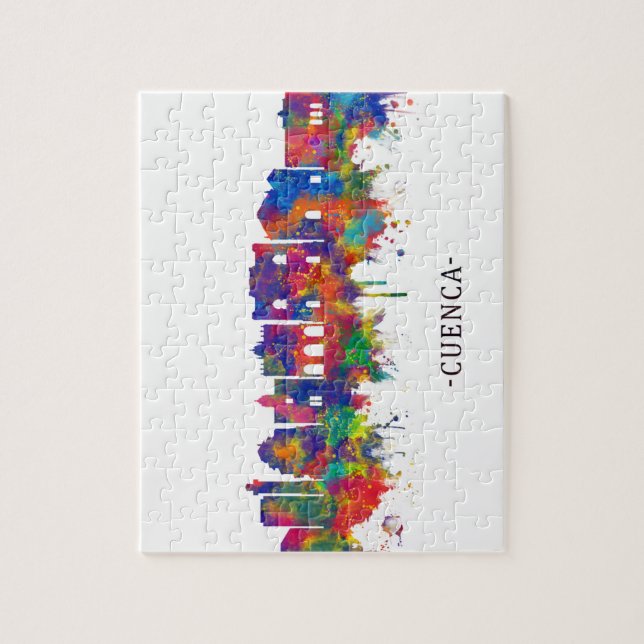 Cuenca Spanien Skyline Pussel (Vertikal)