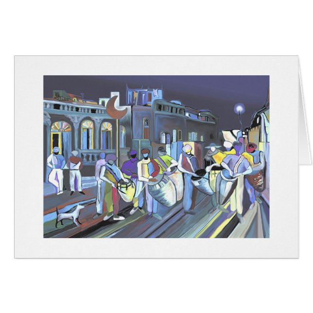 ** Cuerda de tambores ** Hälsningskort (Framsidan Horizontal)