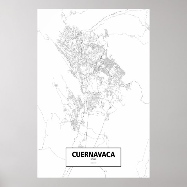 Cuernavaca, Mexiko (svart på vitt) Poster (Framsidan)