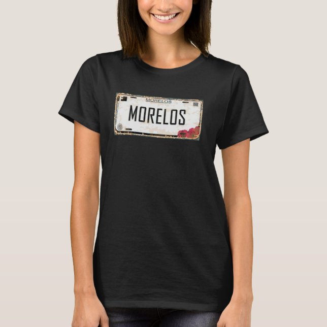 Cuernavaca Morelos México License Plate Aesthetic T Shirt (Framsida)