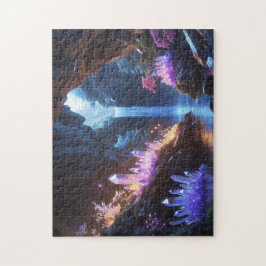 Cueva de cristal con cascada mágica pussel