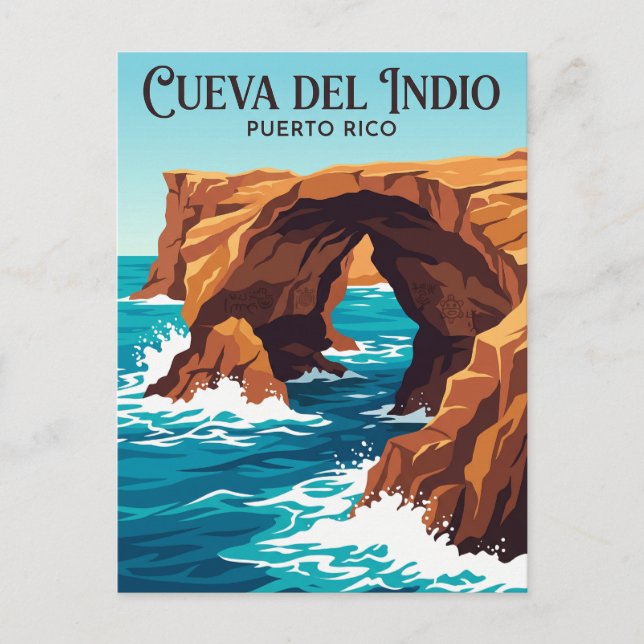 Cueva del Indio Puerto Rico Vykort (Framsida)