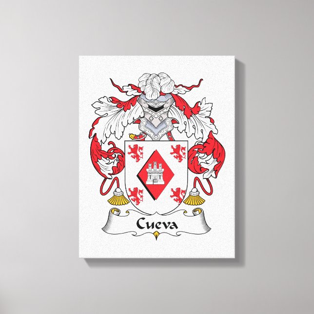 Cueva Family Crest Canvastryck (Framsida)