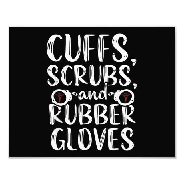 Cuffs Correctional Nurse RN Prison Nursing Medical Fototryck (Framsidan)