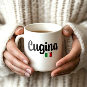 Cugina italiensk flaggmugg kaffemugg