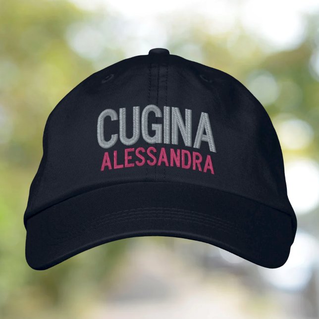 Cugina-personlig (kusin/hona), broderade broderad keps (Skapare uppladdad)