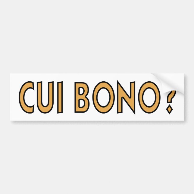 Cui Bono Bildekal (Framsidan)