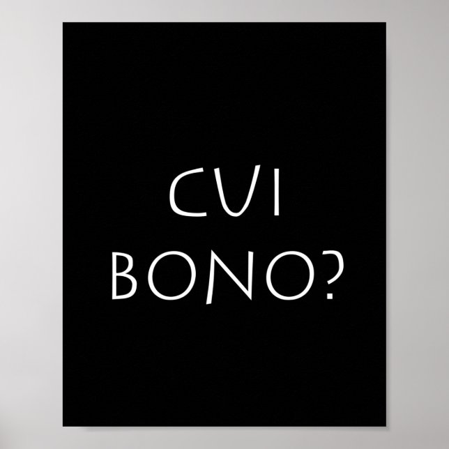 Cui bono poster (Framsidan)