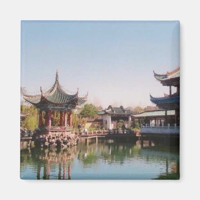 Cui Hu Qiu Bo i staden Kun Ming Magnet (Framsidan)