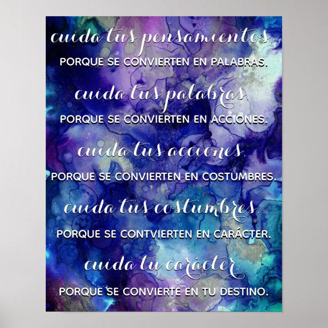 Cuida tus pensamientos poster (Framsidan)
