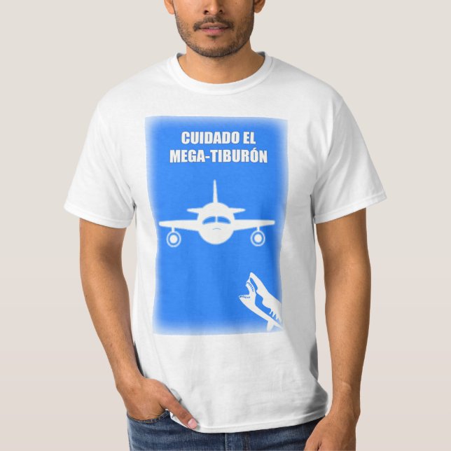 Cuidado El Tiburón T Shirt (Framsida)