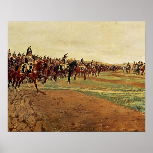 Cuirassiers före deras charm vid slaget poster (Framsidan)