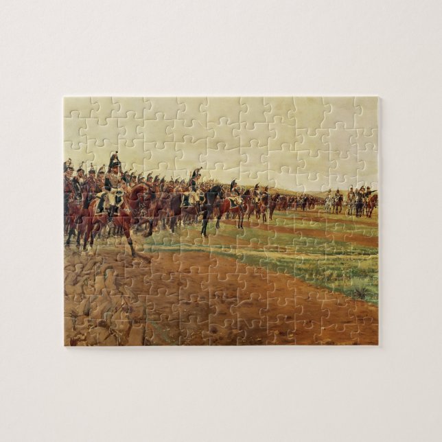 Cuirassiersna för deras laddning på striden pussel (Horisontell)