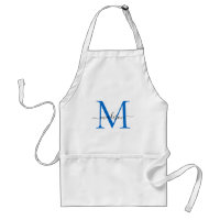 Cuisineet Chef för Modern Monogram Navy Blue Chic