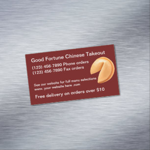 Cuisineet Chinese Food Asian Magnetiska Visitkort
