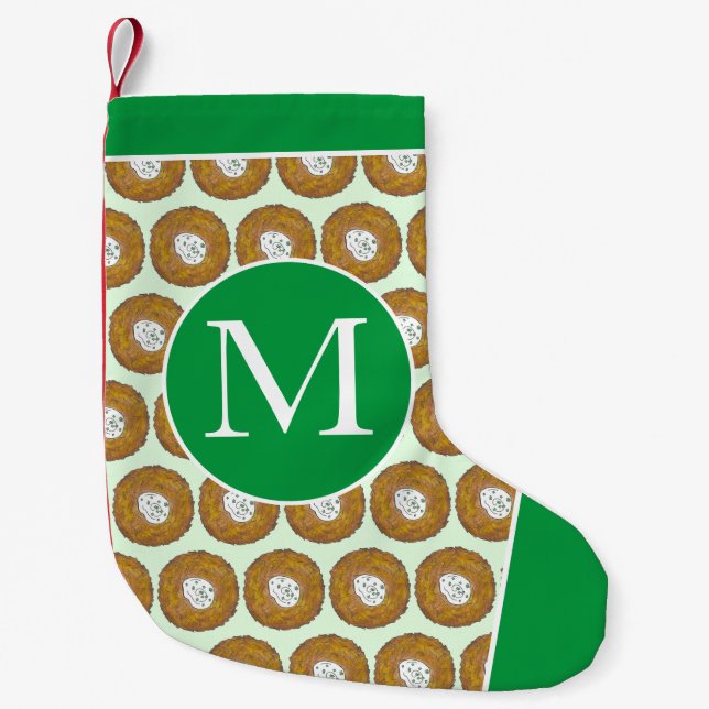 Cuisineet Delicious Latkes Potato Pancakes Hanukka Liten Julstrumpa (Framsidan)