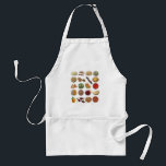 Cuisineet India Illustration (indisk Mat) Förkläde<br><div class="desc">Illustration har en rad utsökta indiska mat, bland annat: samosas, aloo gobi, vitlöksnaan, kycklingsbiryani, masala dosa, papadums, vegetabiliskt pakora, tandoori-kyckling, chana masala (chole), chapati, mango lassi, masala chai-te, malai kofta (indiska dumplings), vegetabilisk jalfrezi daal , rogan josh, lamb kebab, saag paneer kycklingtikka masala och kycklingkorma. Perfekt för alla som kärlek...</div>