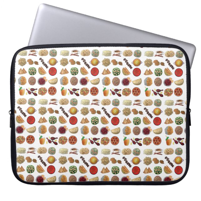 Cuisineet India Illustration (indisk Mat) Laptop Fodral (Framsidan)