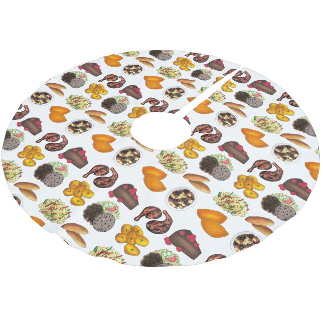 Cuisineet Jamaican Mat Västindien Print Julgransmatta Borstad Polyester (Vinklad)