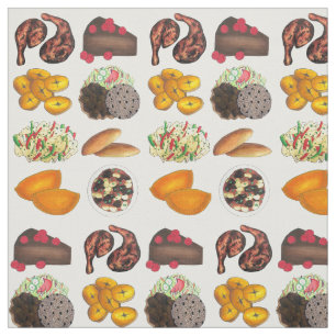 Cuisineet Jamaican Mat Västindien Print Tyg