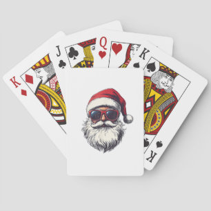 Cul Santa Claus Ansikte Retro Solglasögon Jul M Casinokort