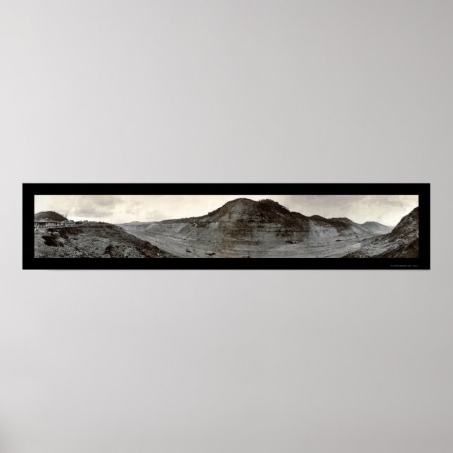 Culebra cut Panama Photo 1909 Poster (Framsidan)
