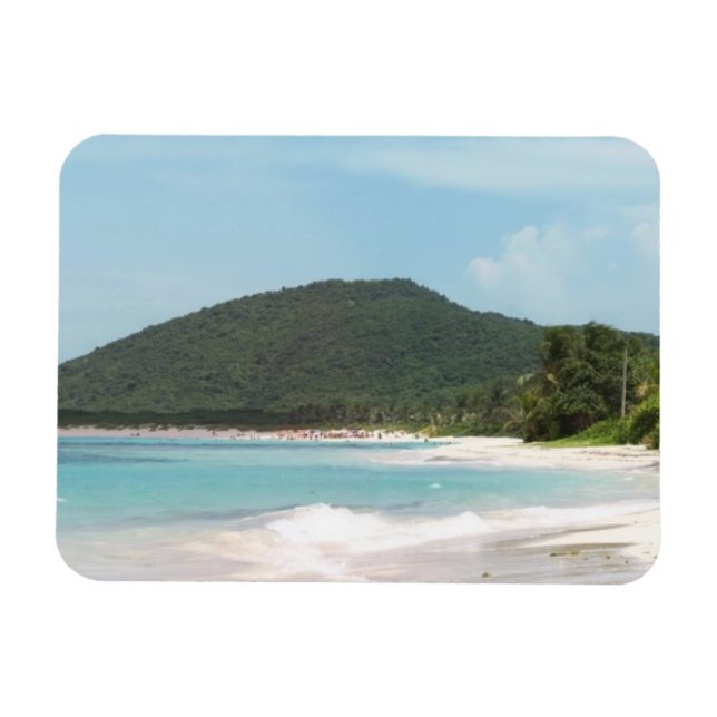 Culebra's Flamenco Beach Puerto Rico Magnet (Horisontell)
